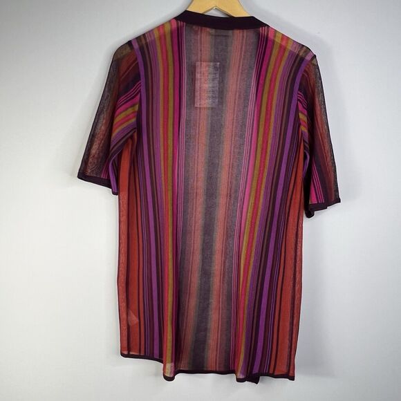 NWT Soft Surroundings Kimono Top Womens PM Striped Front Tie Hippie Boho Western - Picture 3 of 8